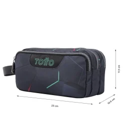 TOTTO - Estuche escolar tres compartimentos fractal Agapec* Material Escolar