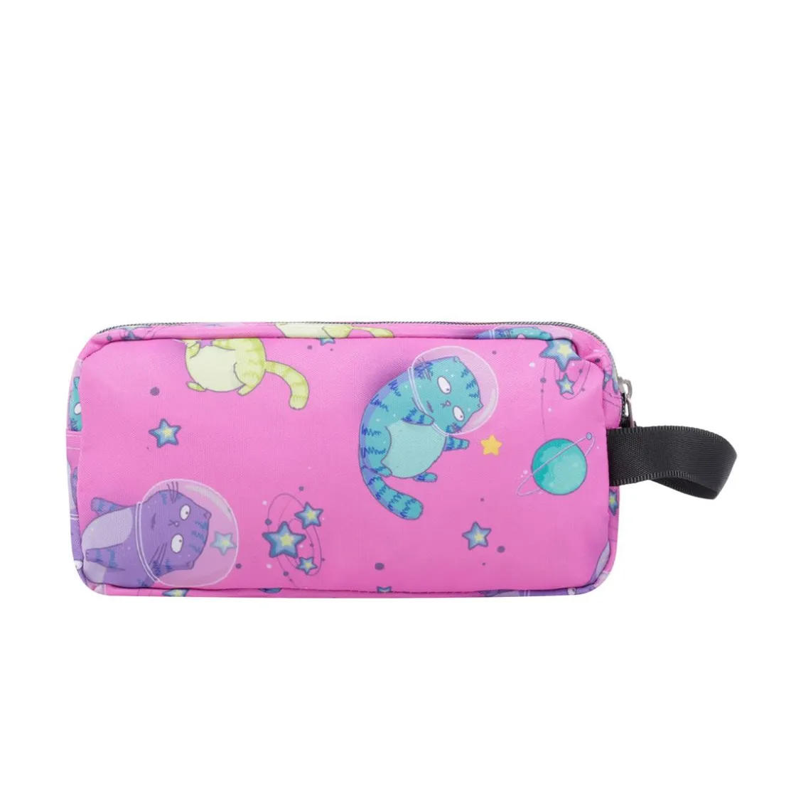 TOTTO - Estuche escolar tres compartimentos gatos astronautas Agapec* Material Escolar