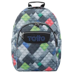 TOTTO - Mochila escolar bloques Acuarela