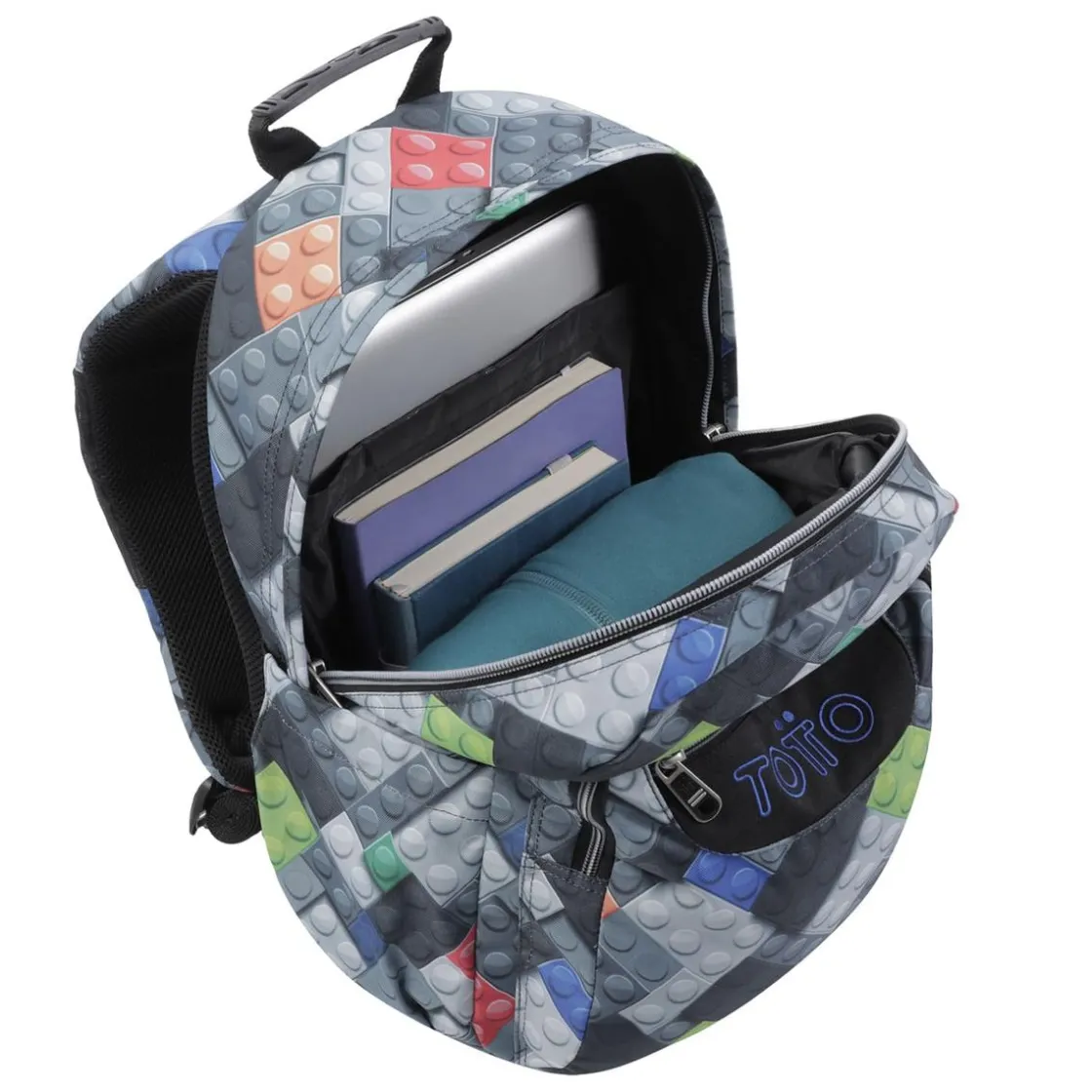 TOTTO - Mochila escolar bloques Acuarela