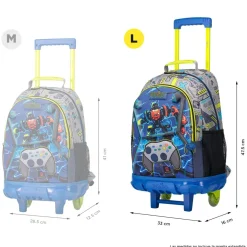 TOTTO - Mochila escolar con ruedas grande Monark* Material Escolar