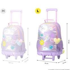 TOTTO - Mochila escolar con ruedas grande Emojy* Material Escolar