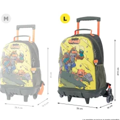 TOTTO - Mochila escolar con ruedas grande Brawlmaster* Material Escolar