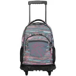 TOTTO - Mochila escolar con ruedas Renglones multicolor Jaspeado