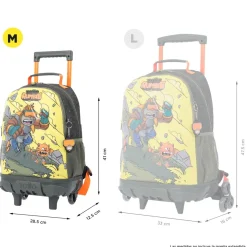 TOTTO - Mochila escolar con ruedas mediana Brawlmaster* Material Escolar