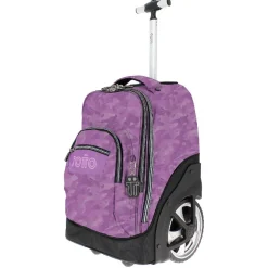 TOTTO - Mochila escolar con ruedas camuflaje rosa Papel