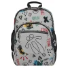 TOTTO - Mochila escolar Crayoles - Gris