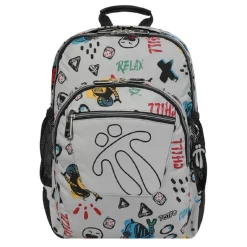 TOTTO - Mochila escolar Crayoles - Gris