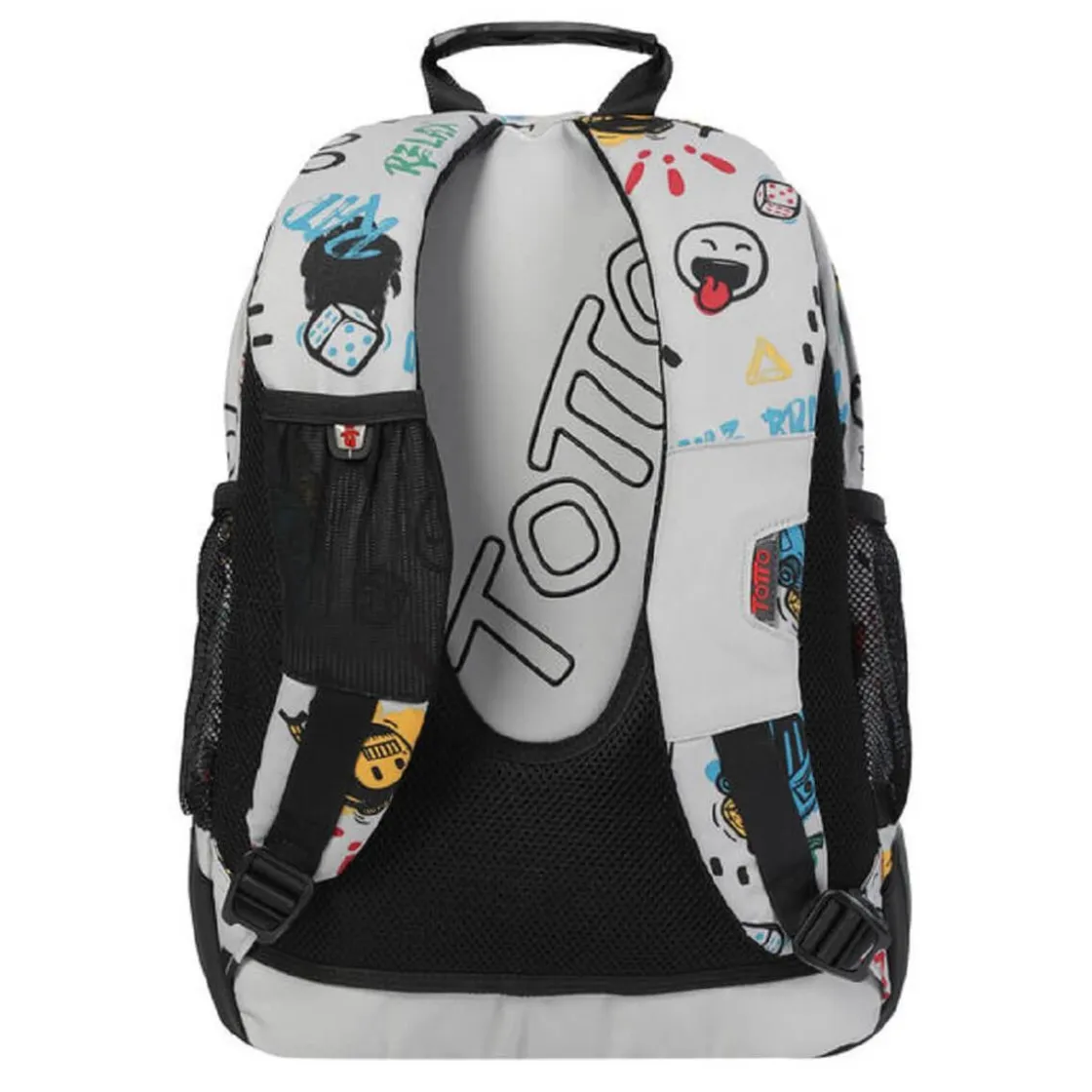 TOTTO - Mochila escolar Crayoles - Gris