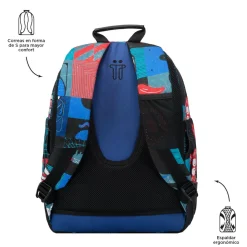 TOTTO - Mochila escolar cyber monstruos Crayoles* Material Escolar