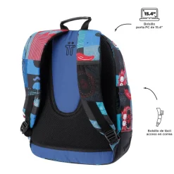 TOTTO - Mochila escolar cyber monstruos Crayoles* Material Escolar