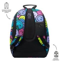 TOTTO - Mochila escolar emojis Crayoles* Material Escolar