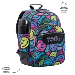 TOTTO - Mochila escolar emojis Crayoles* Material Escolar
