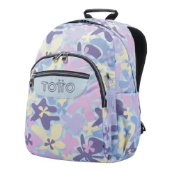TOTTO - Mochila escolar flores hawaianas Acuarela