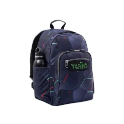 TOTTO - Mochila escolar fractal Acuarela