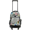 TOTTO - Mochila escolar pequeña con ruedas Resma - Emojis* Material Escolar