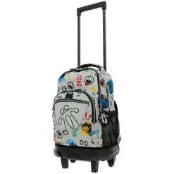 TOTTO - Mochila escolar pequeña con ruedas Resma - Emojis* Material Escolar