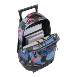 TOTTO - Mochila escolar pequeña ruedas cyber monstruos Resma