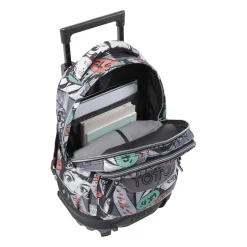TOTTO - Mochila escolar pequeña ruedas manga Resma* Material Escolar