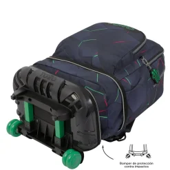 TOTTO - Mochila escolar ruedas desmontable fractal Tiza* Material Escolar