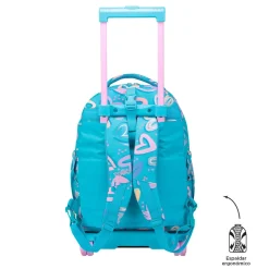 TOTTO - Mochila escolar ruedas desmontable corazones pintados Tiza* Material Escolar