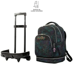 TOTTO - Mochila escolar ruedas desmontable salpicado color Tiza* Material Escolar