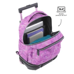 TOTTO - Mochila escolar ruedas desmontable camuflaje rosa Tiza* Material Escolar
