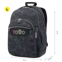TOTTO - Mochila escolar salpicado color Crayoles* Material Escolar