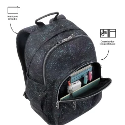 TOTTO - Mochila escolar salpicado color Crayoles* Material Escolar