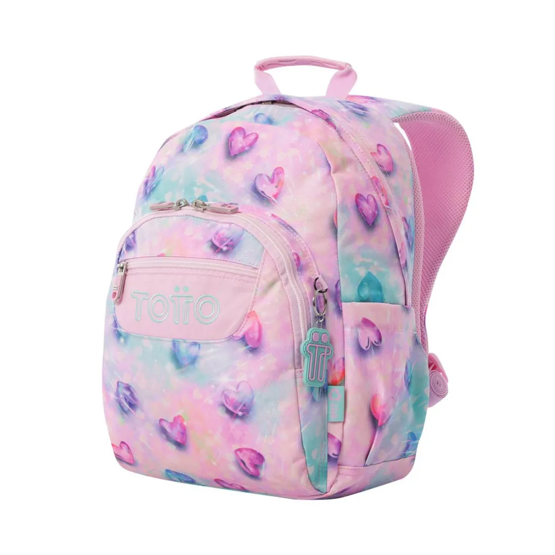 TOTTO - Mochila Gommas Glitter Shiny Heart