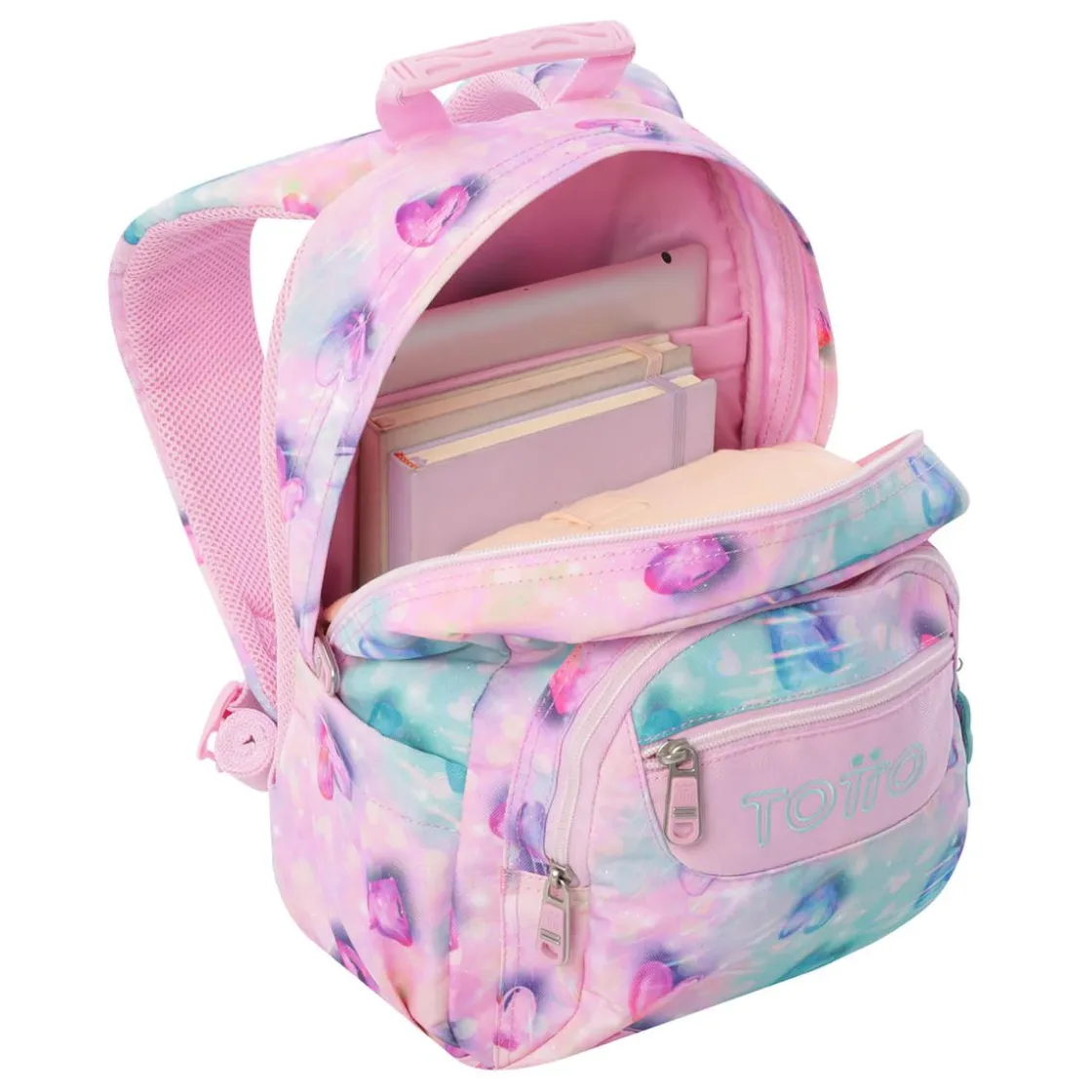 TOTTO - Mochila Tempera Glitter Shiny Heart* Material Escolar