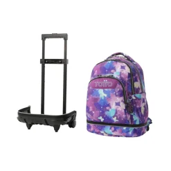 TOTTO - Mochila Tiza con ruedas Glitter Star Butterfly