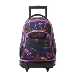 TOTTO - Mochila Tiza con ruedas Flower Galaxy* Material Escolar