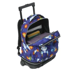TOTTO - Mochila Tiza con ruedas Space Blue* Material Escolar