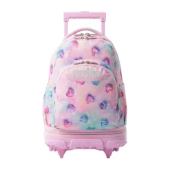 TOTTO - Mochila Tiza con ruedas Glitter Shiny Heart* Material Escolar