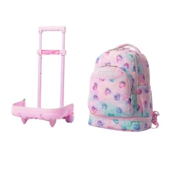 TOTTO - Mochila Tiza con ruedas Glitter Shiny Heart* Material Escolar