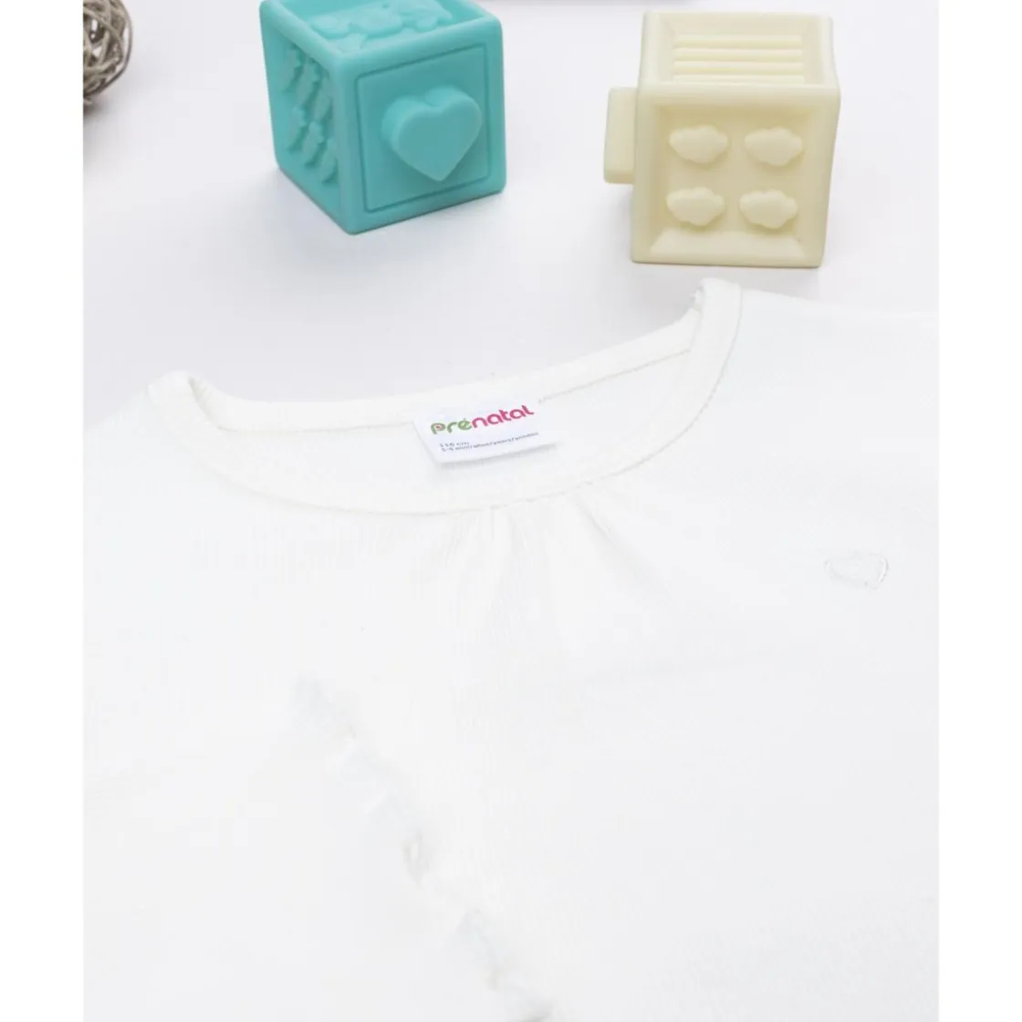 Prenatal T-shirt blanca de niña manga larga