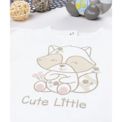 Prenatal T-shirt niña blanca estampado mapache* Niña·Bebé Niña 3-36 Meses|Bebé Niña 3-36 Meses·Camisas Y Camisetas