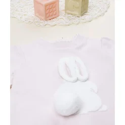 Prenatal Tutina bebé niña rosa con conejito