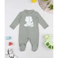 Prenatal Tutina bebé verde dinosaurio