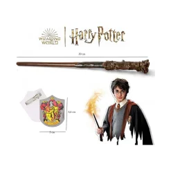 HARRY POTTER Varita de con escudo de Gryffindor* Disfraces|Halloween