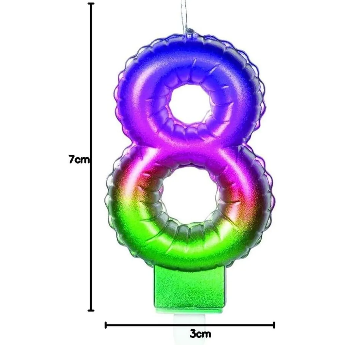 TOYS "R" US Vela multicolor número 8* Artículos De Fiesta Y Regalos