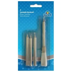TOYS "R" US Vela musical plateada* Artículos De Fiesta Y Regalos