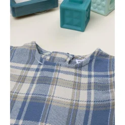 Prenatal Vestido sin mangas tartán azul y beige para niña