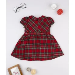 Prenatal Vestido tartán rojo niña con cuello redondo* Niña·Bebé Niña 3-36 Meses|Bebé Niña 3-36 Meses·Vestidos, Conjuntos Y Deporte