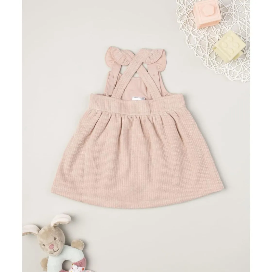 Prenatal Vestido tipo peto de niña en rosa con conejitos* Recién Nacido·Ropa Y Accesorios|Ropa Y Accesorios·Vestidos