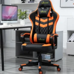 Homcom Vinsetto - Silla Gaming naranja-negro* Videojuegos