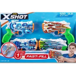 ZURU X-Shot - Set de 4 lanzadores de agua Fast Fill Skins